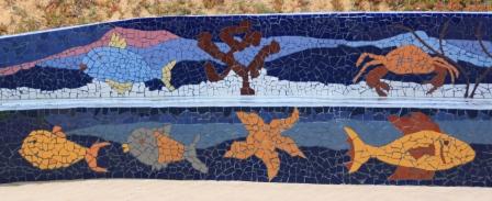 Mosaike am Haus von Pablo Neruda